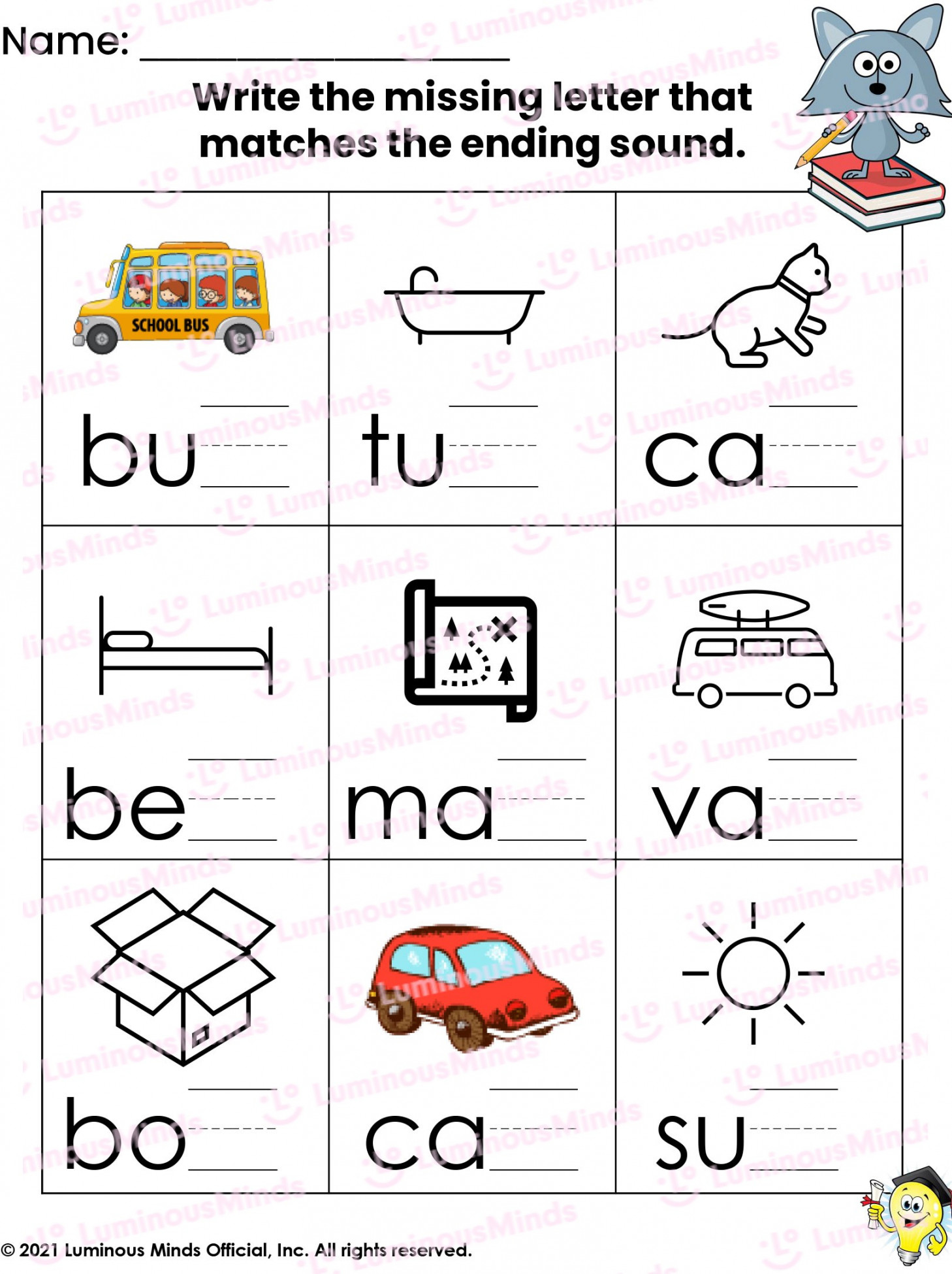 Reading Comprehension Worksheets - Initial, Medial, and Final Sounds