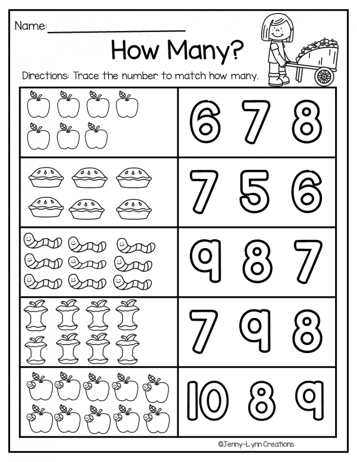 September Pre-k Math and Literacy  Preschool math worksheets
