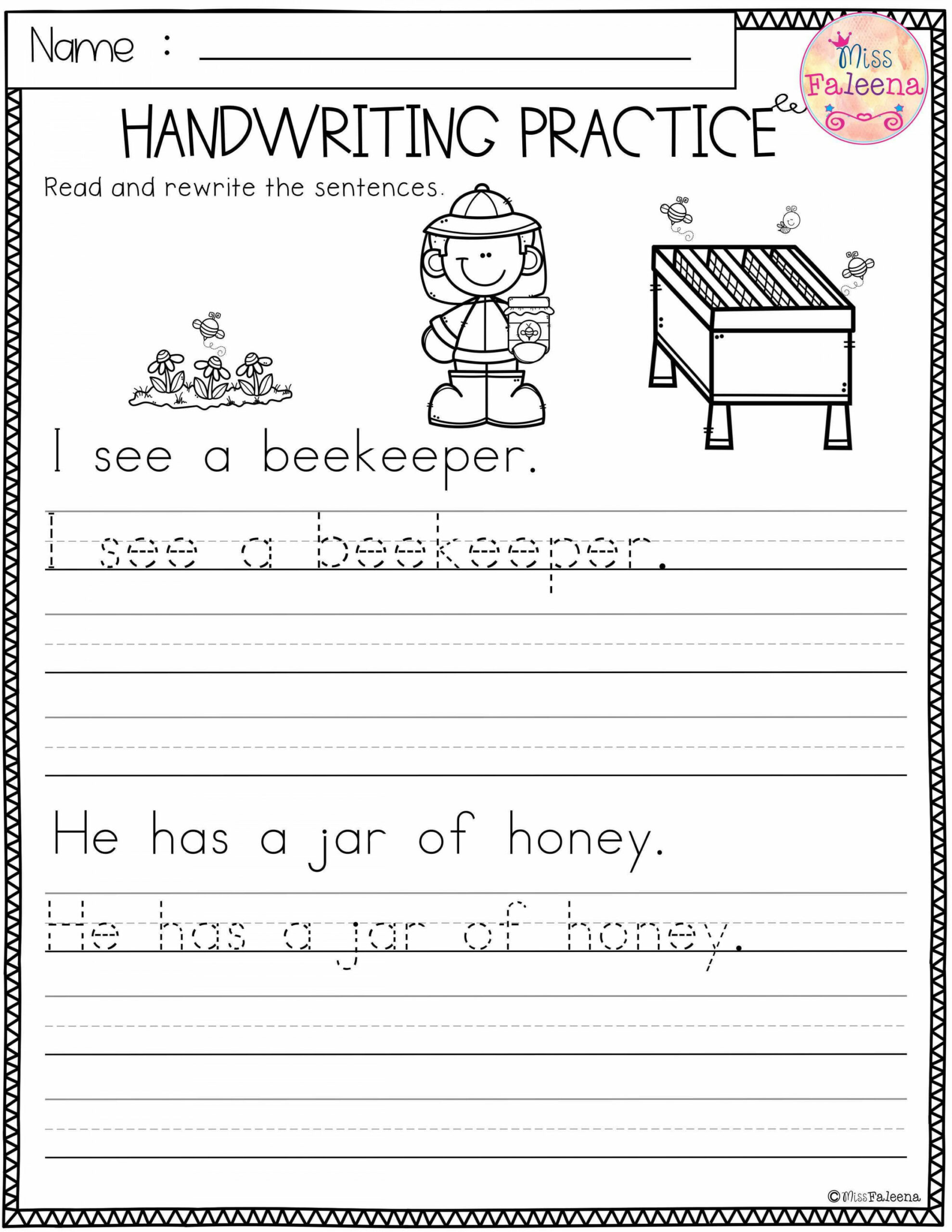 Spring Handwriting Practice  Handwriting worksheets, st grade