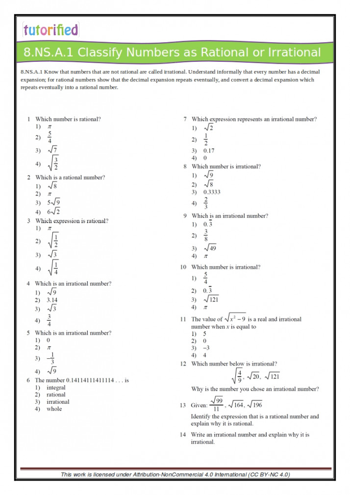 th Grade Common Core Math Worksheets