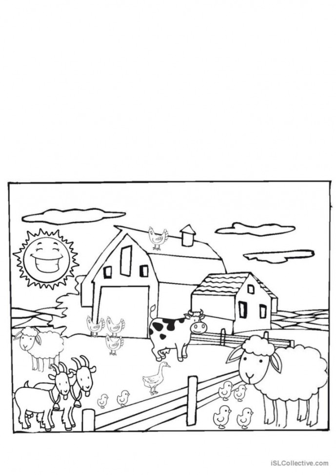 The farm, animals, kindergarten: English ESL worksheets pdf & doc
