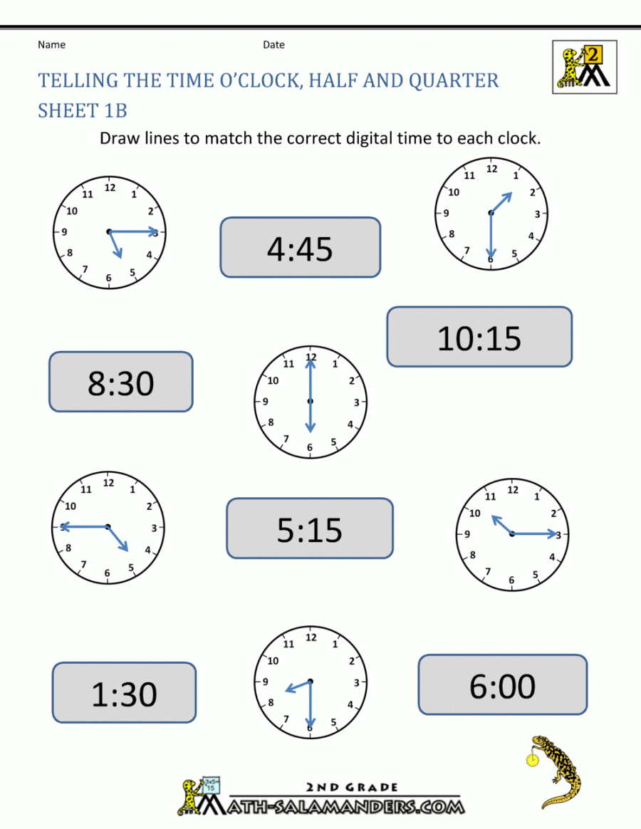 Time Worksheet O