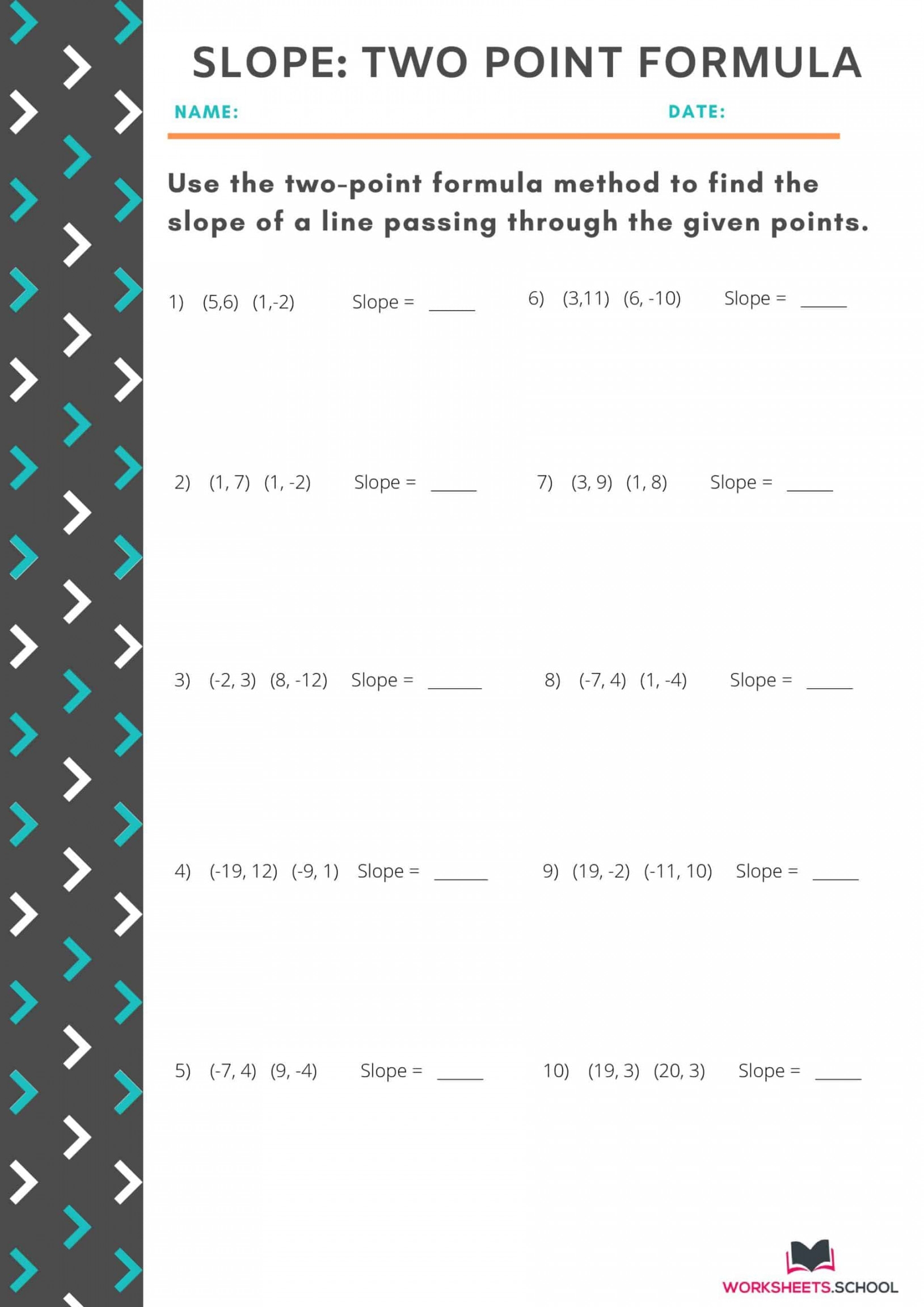 Variations of Slope Worksheets [with Answers] - EduWorksheets