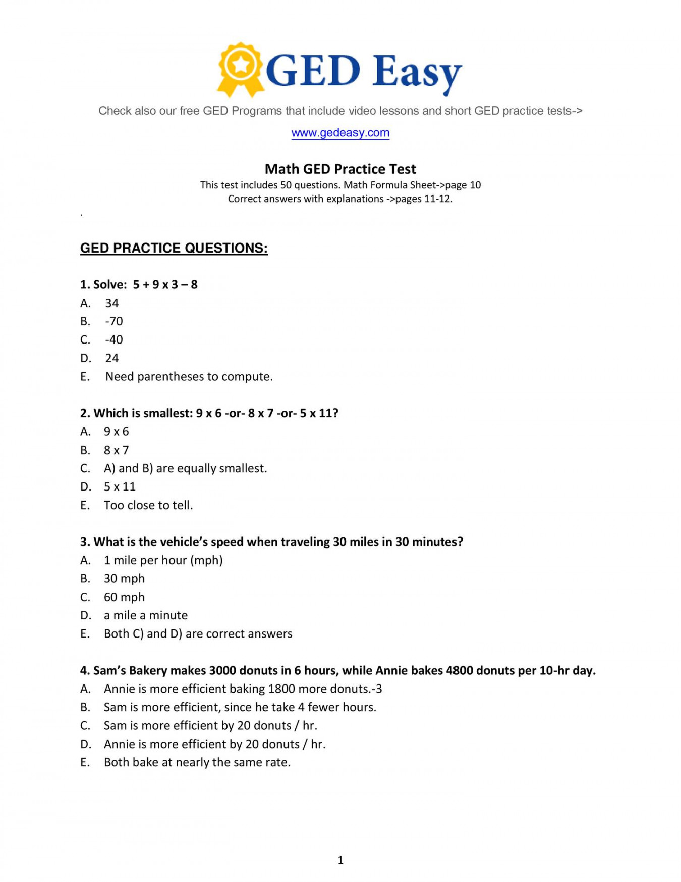 Week  Homework Adv Math- printable-ged-math-practice-test- DO