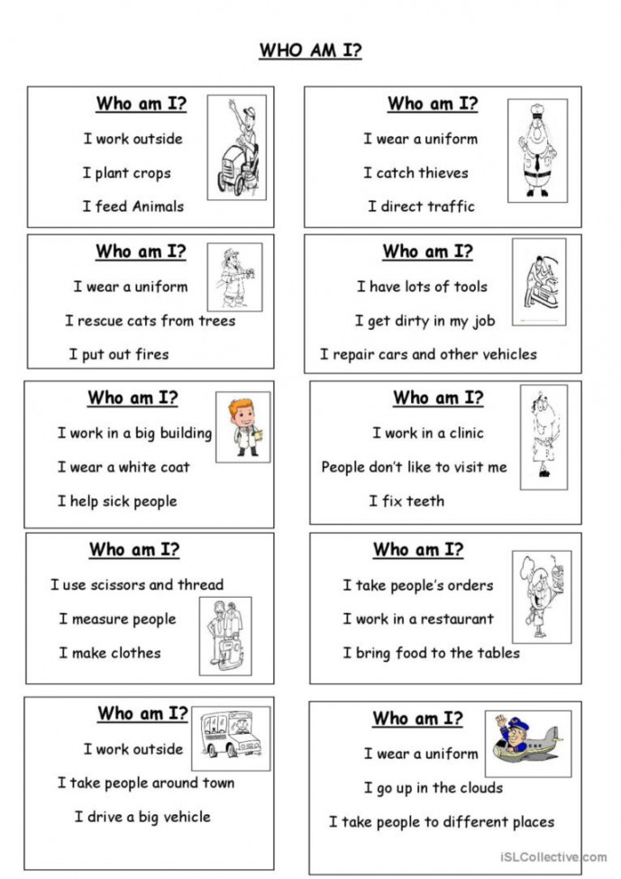 WHO AM I?: English ESL worksheets pdf & doc