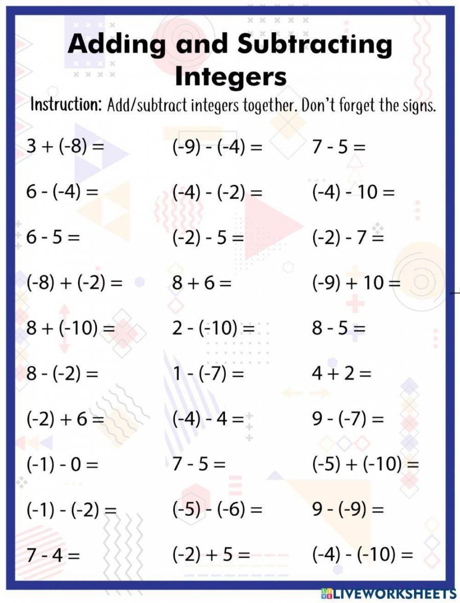 subtracting-integers-worksheet-with-answers