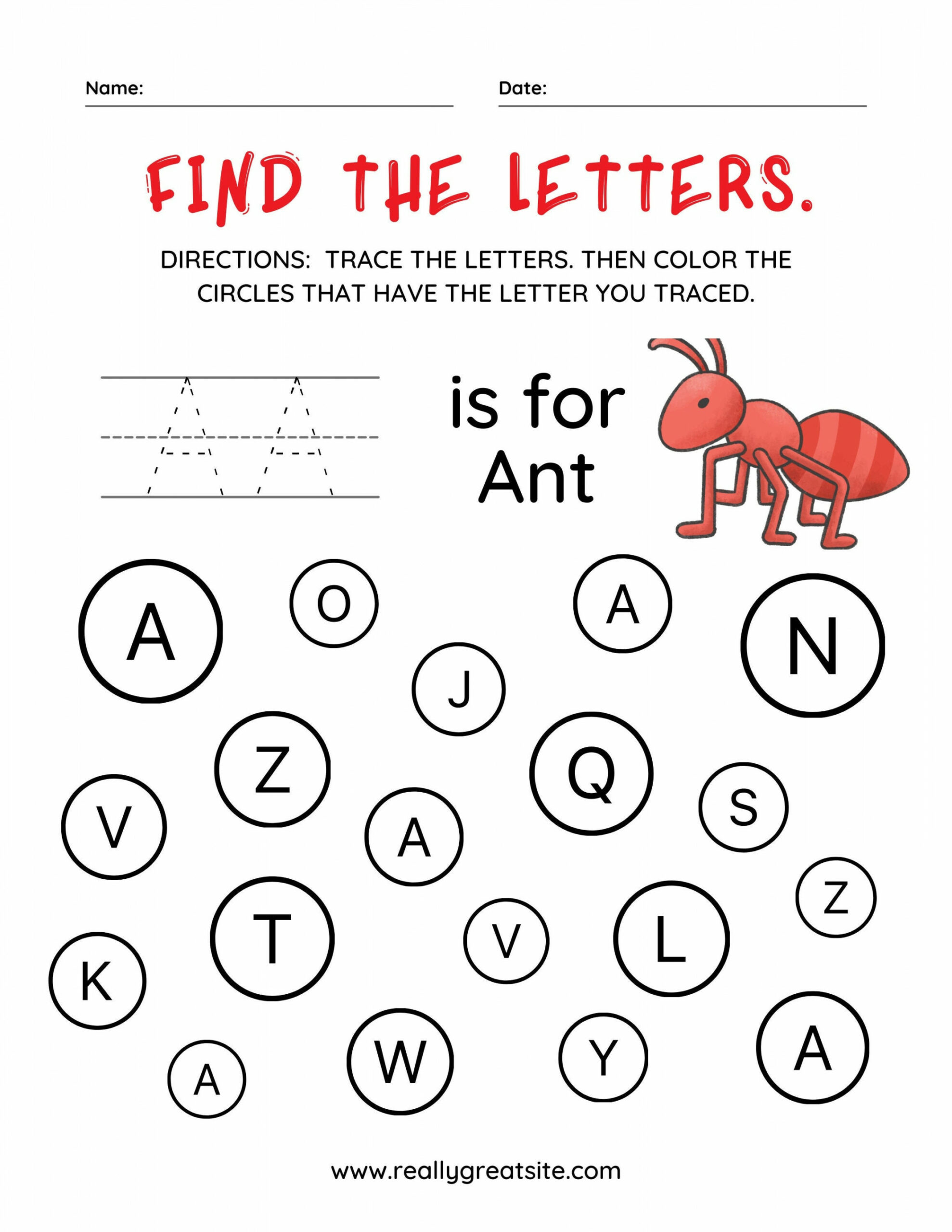 Alphabet Find the Letter Printable Worksheets - Etsy