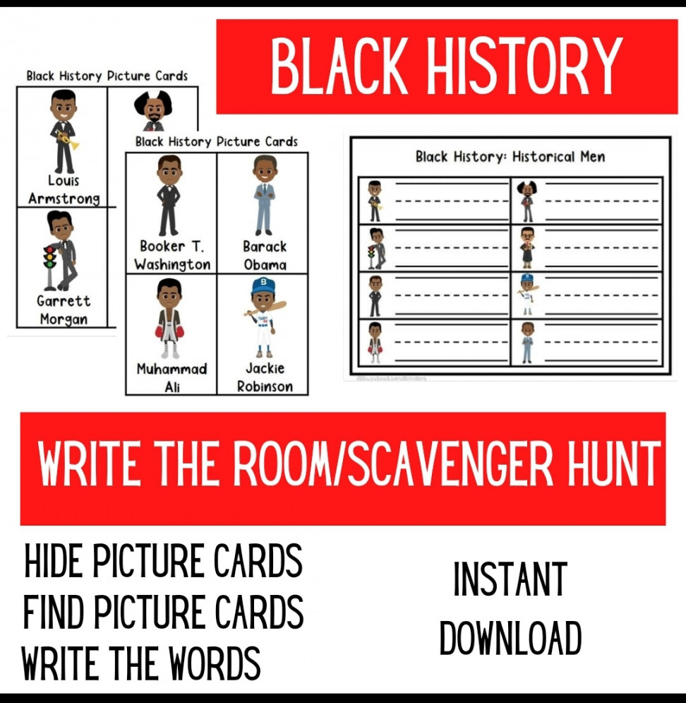 Black History Month Activities  Black History Worksheets  Write