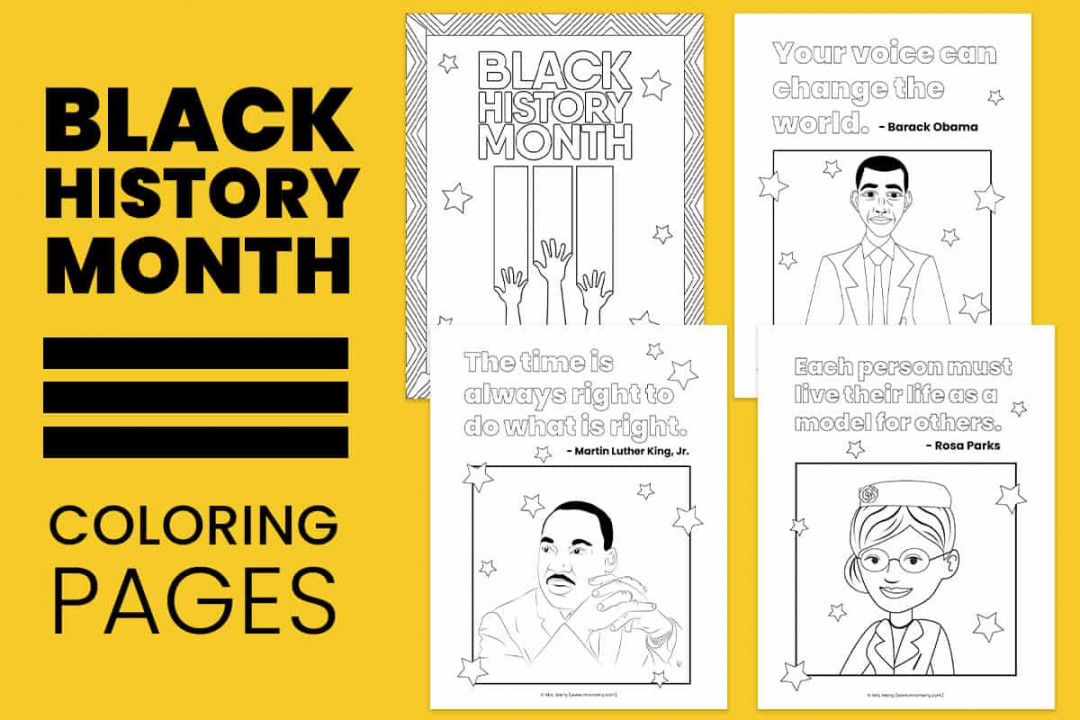 Black History Month Coloring Pages  Free Printables  Mrs