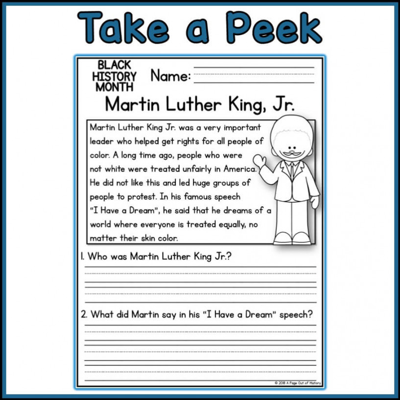 Black History Month Social Studies Reading Comprehension Passages K-