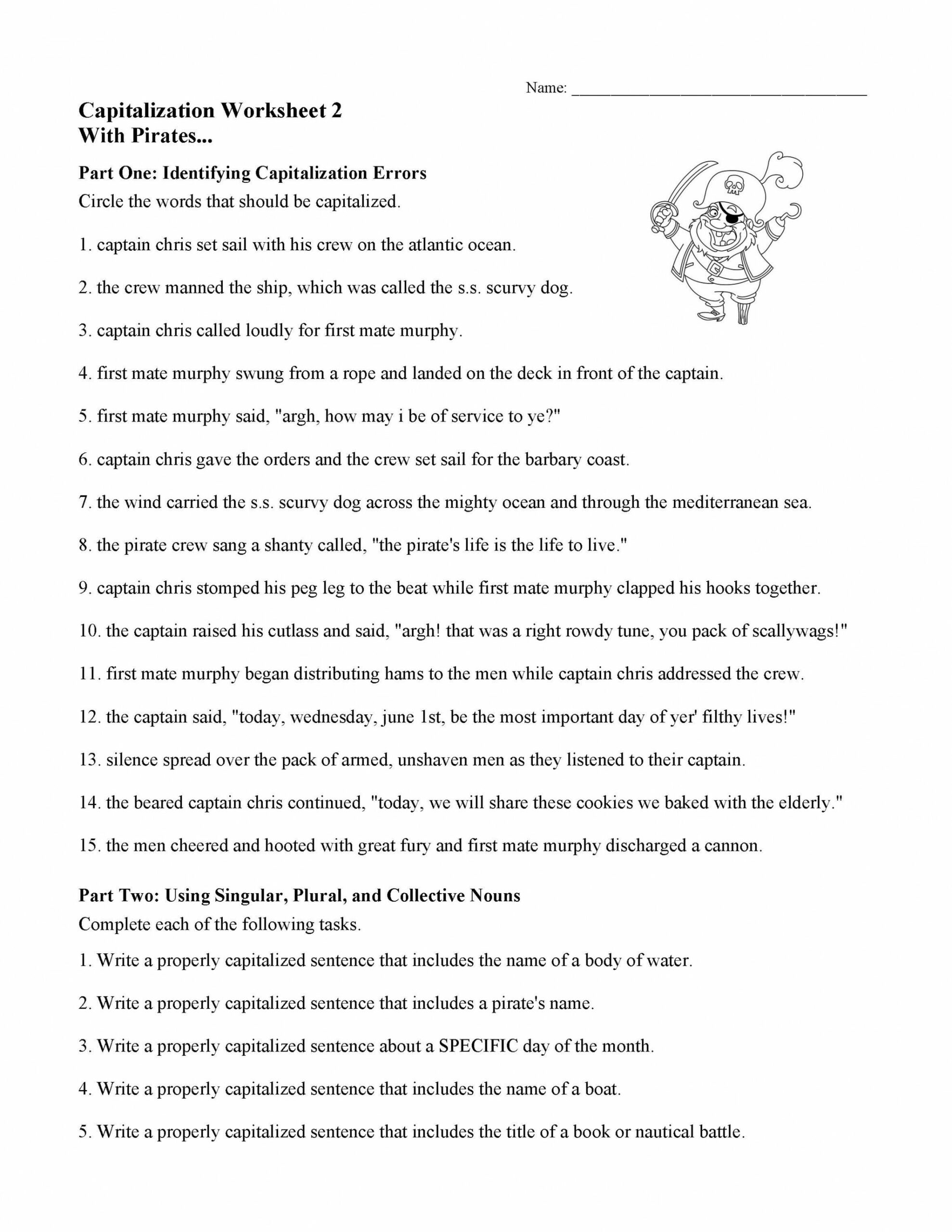 Capitalization Worksheets, Lessons, and Tests  Language Arts