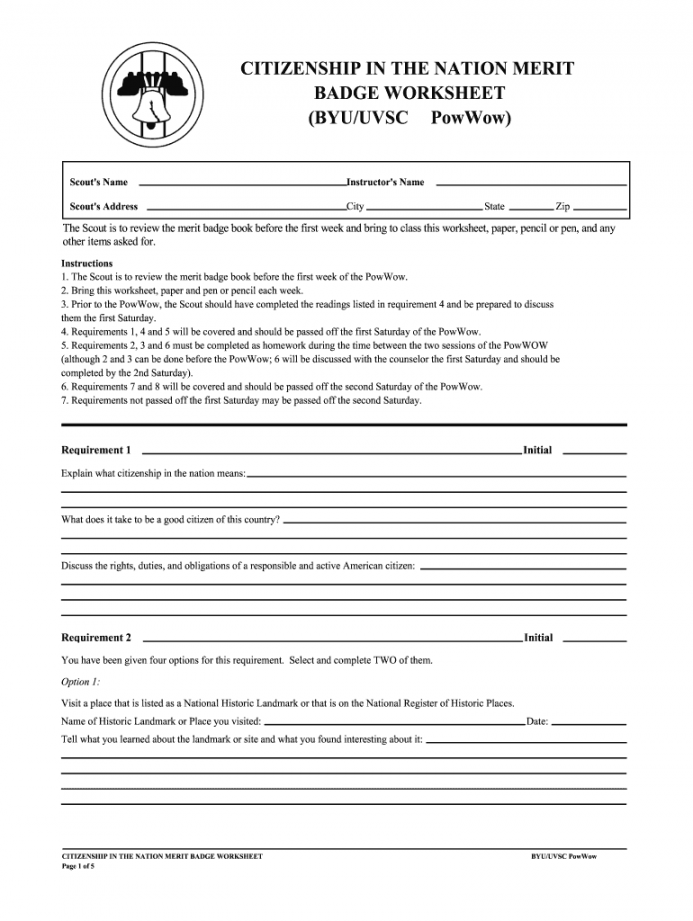 Citizenship In The Nation Worksheet - Fill Online, Printable