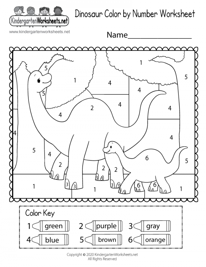 Dinosaur Worksheets for Kindergarten (Free Printables)