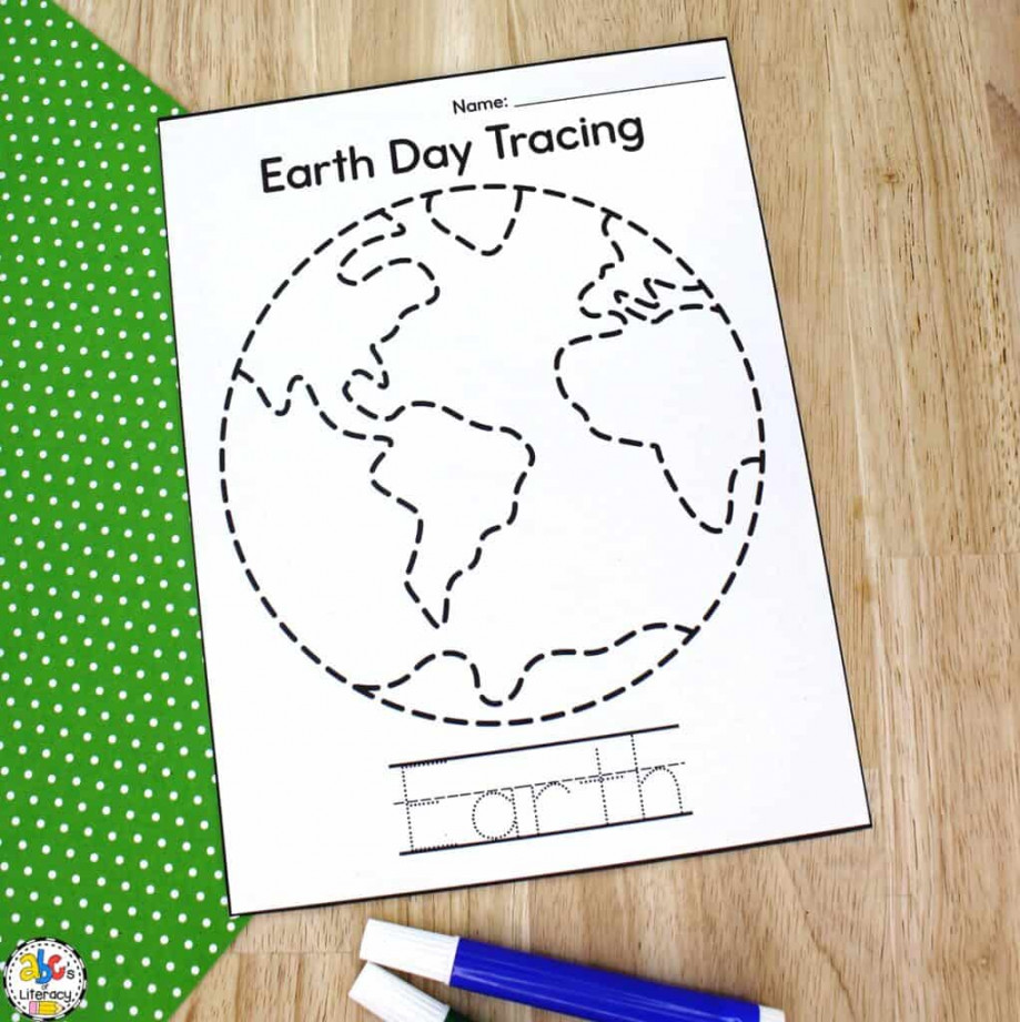Earth Day Tracing Worksheets