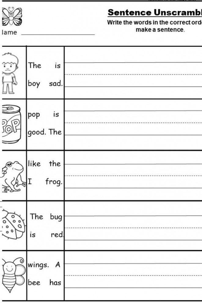 Free Kindergarten Writing Printable - kindermomma