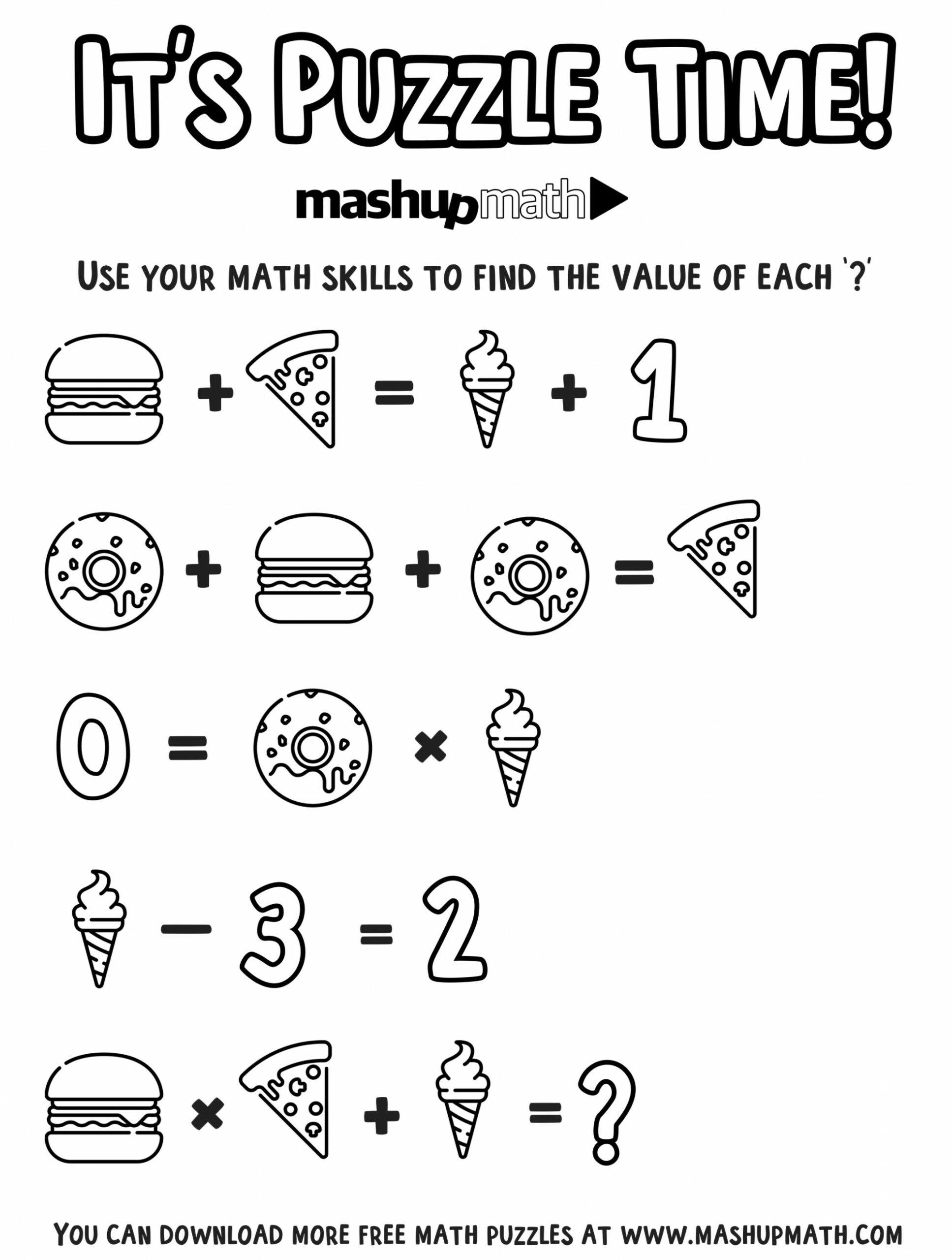 Free Math Coloring Worksheets for th and th Grade — Mashup Math