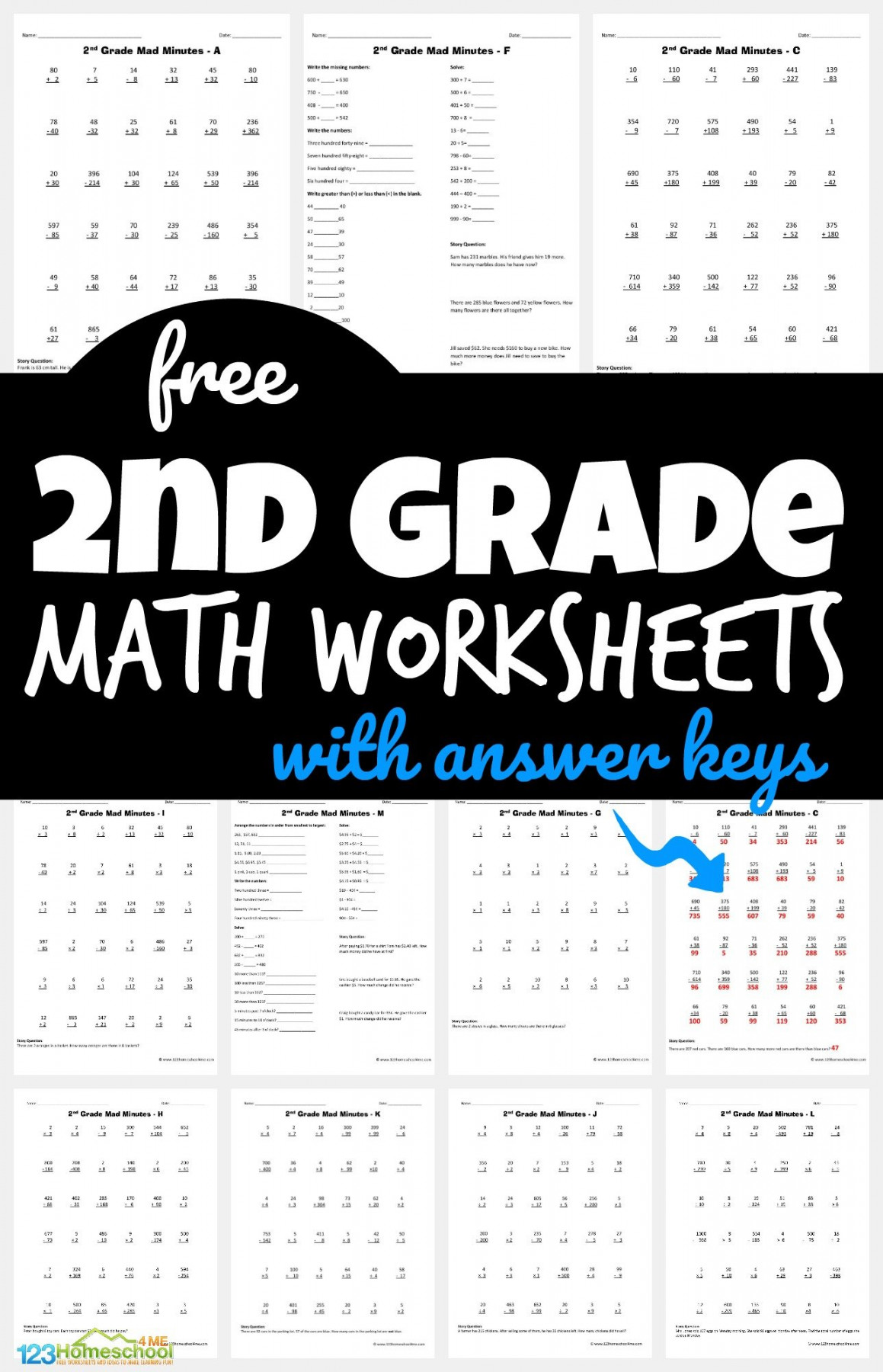 ✏️ FREE Printable nd Grade Math Minutes Worksheets pdf