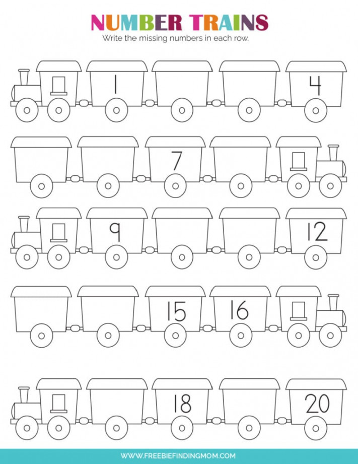 Free Printable Number Worksheets for Kindergarten - Freebie