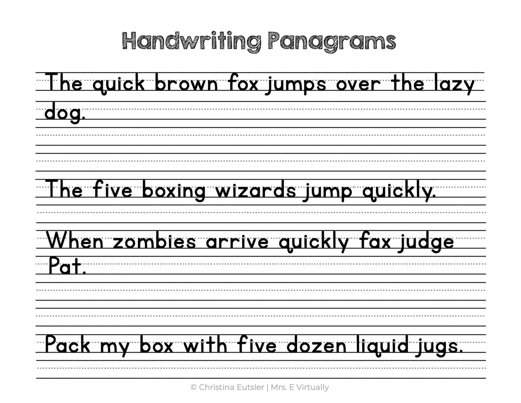 Fun nd Grade Handwriting Practice Paper for Kids