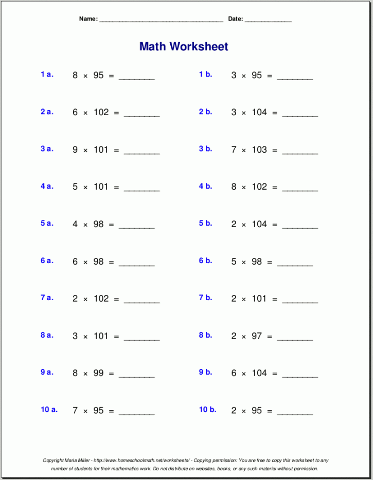 Grade  multiplication worksheets