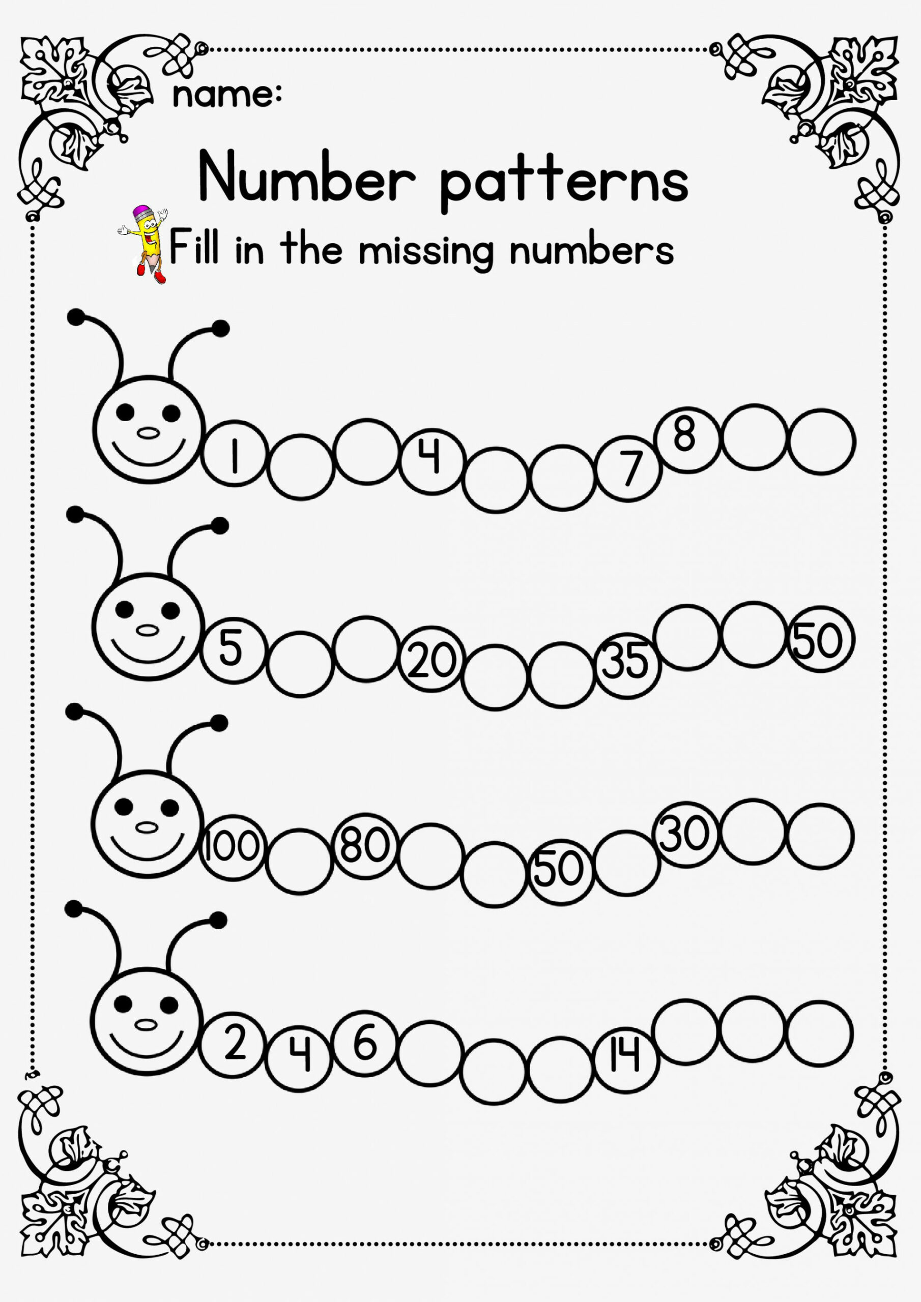 Grade  Term  Mathematics Number Pattern worksheet • Teacha!