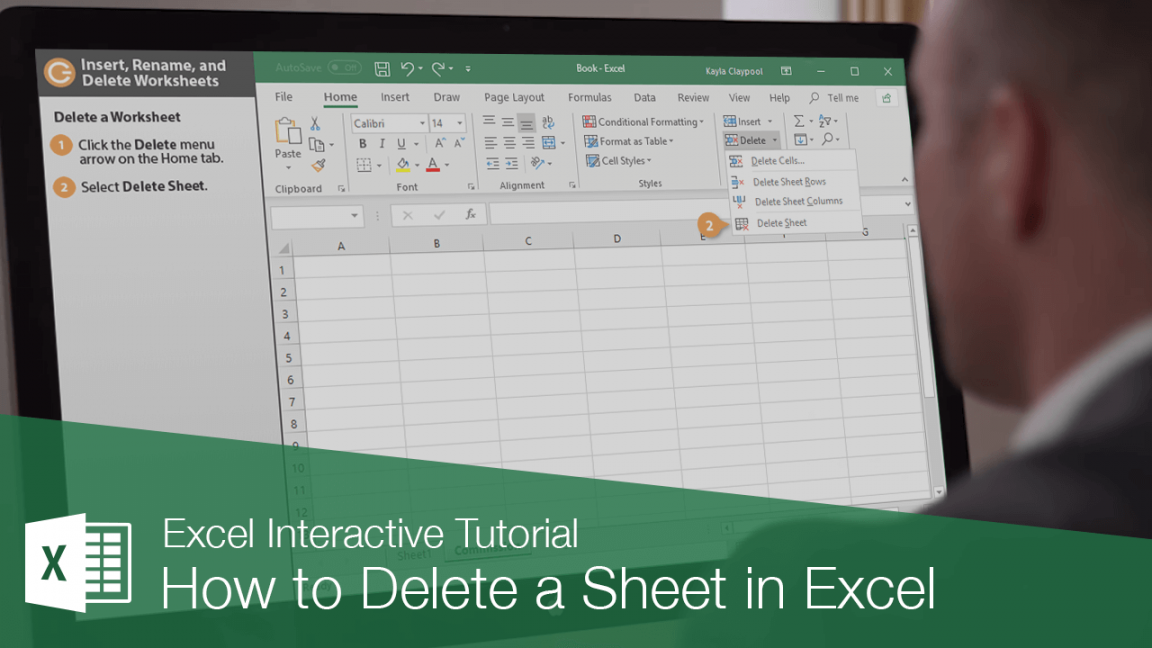 How to Delete a Sheet in Excel  CustomGuide