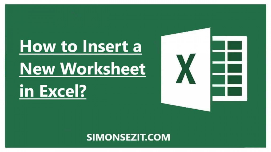 How to Insert a New Worksheet in Excel?  Easy Ways