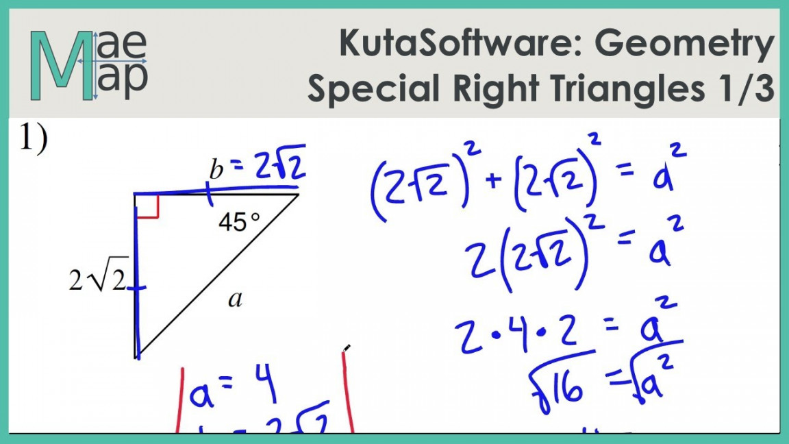 KutaSoftware: Geometry- Special Right Triangles Part