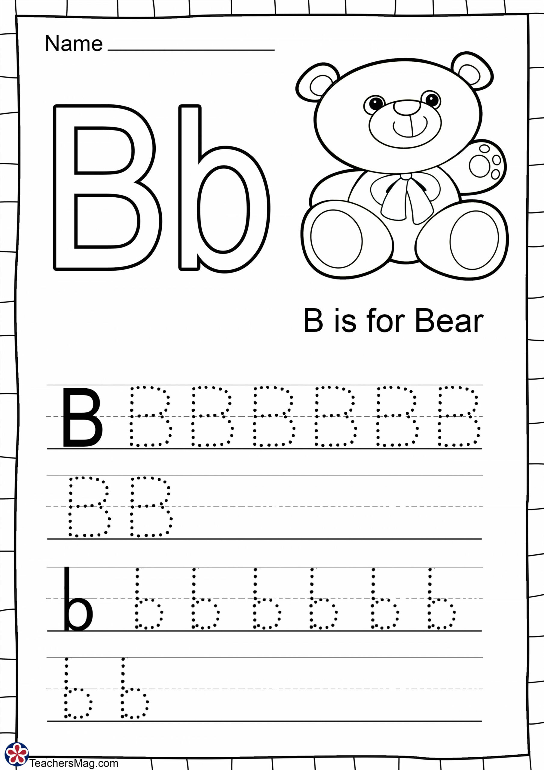 letter b free worksheets teachersmag com scaled
