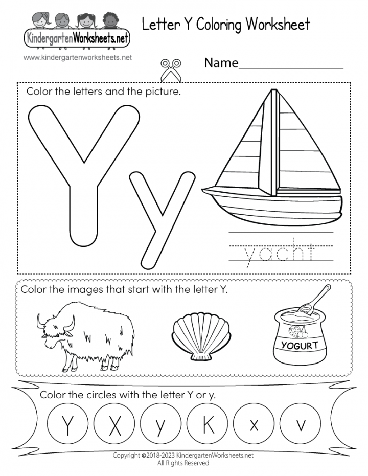 Letter Y Coloring Worksheet - Free Printable, Digital, & PDF