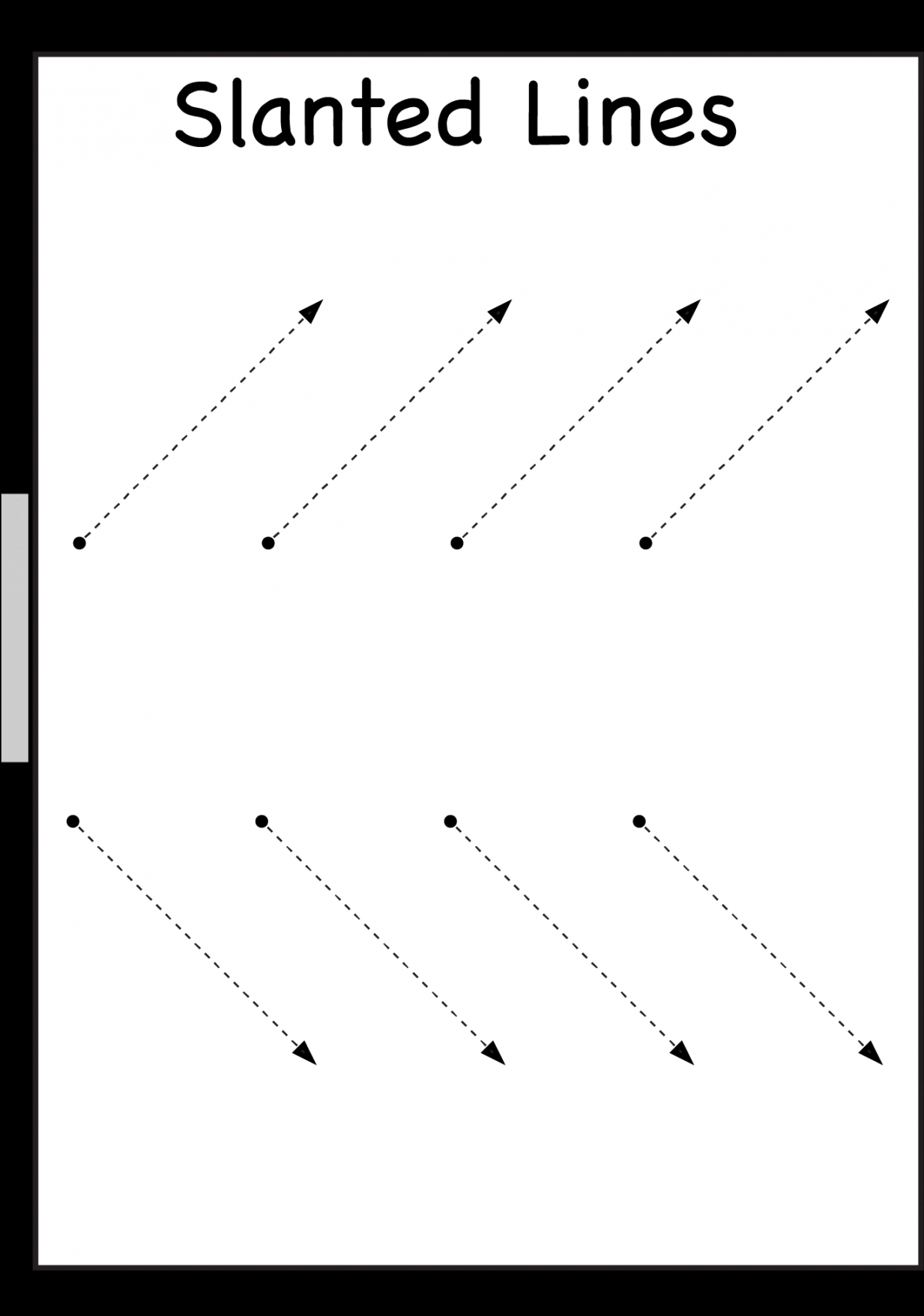 Line Tracing – Vertical, Horizontal and Slanted –  Worksheets