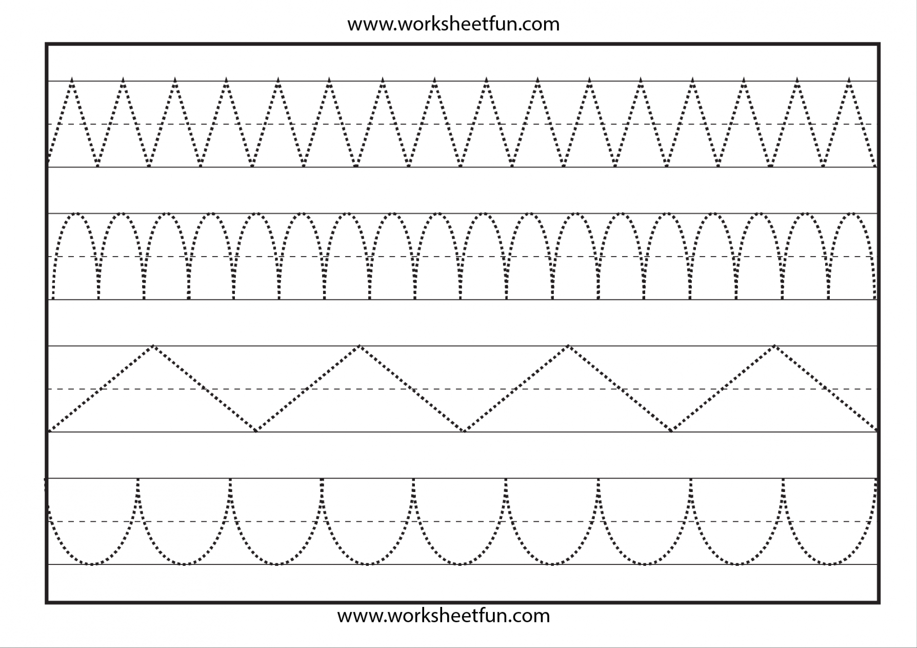 Line Tracing –  Worksheet  Shape tracing worksheets, Tracing