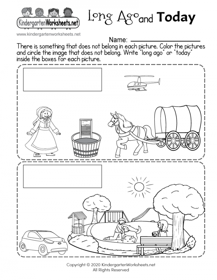 Long Ago and Today Worksheet - Free Printable, Digital, & PDF