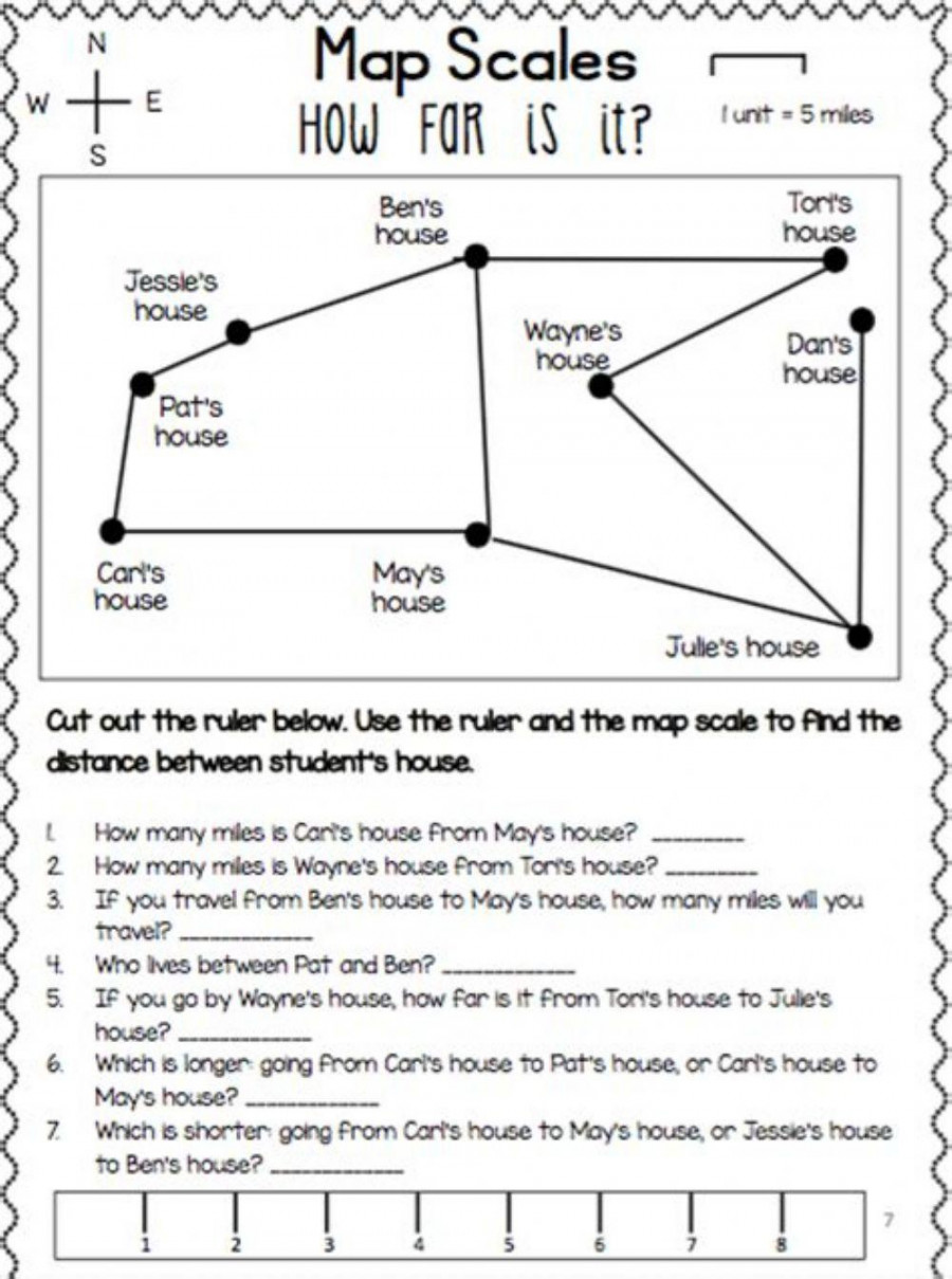 Map Scale Practice Worksheet   Map Scale Worksheet Live Worksheets 