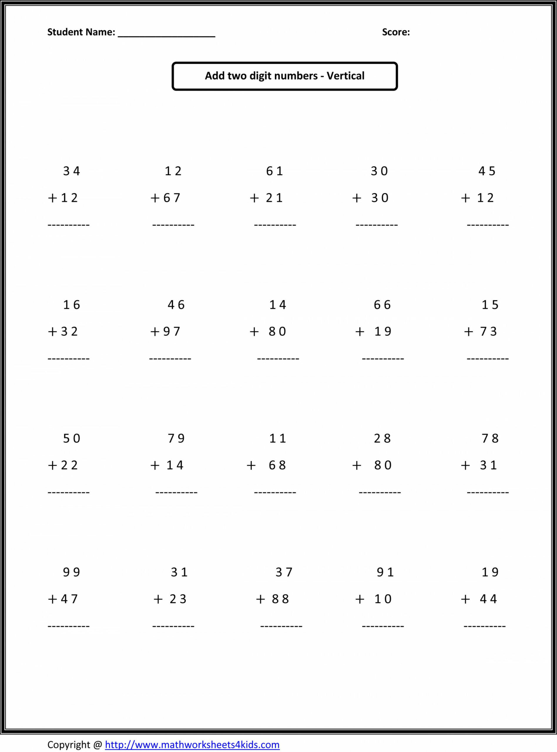 math worksheets  Second Grade Math Worksheets  nd grade