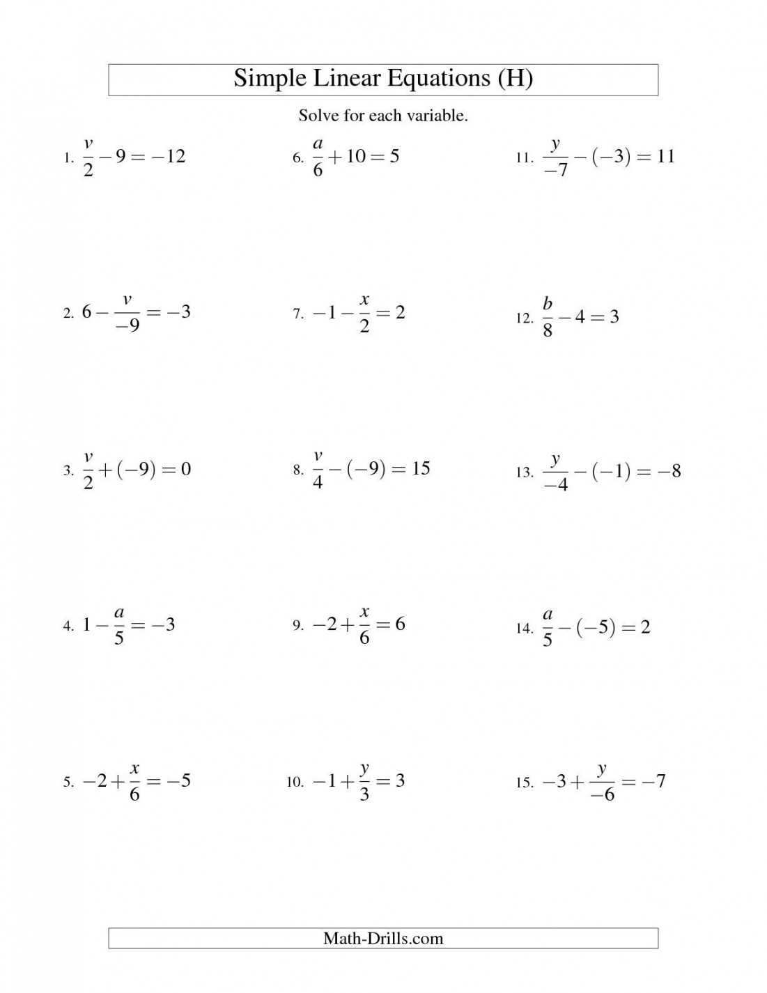 Multi-Step Equations Worksheet PDF  Two step equations, Solving