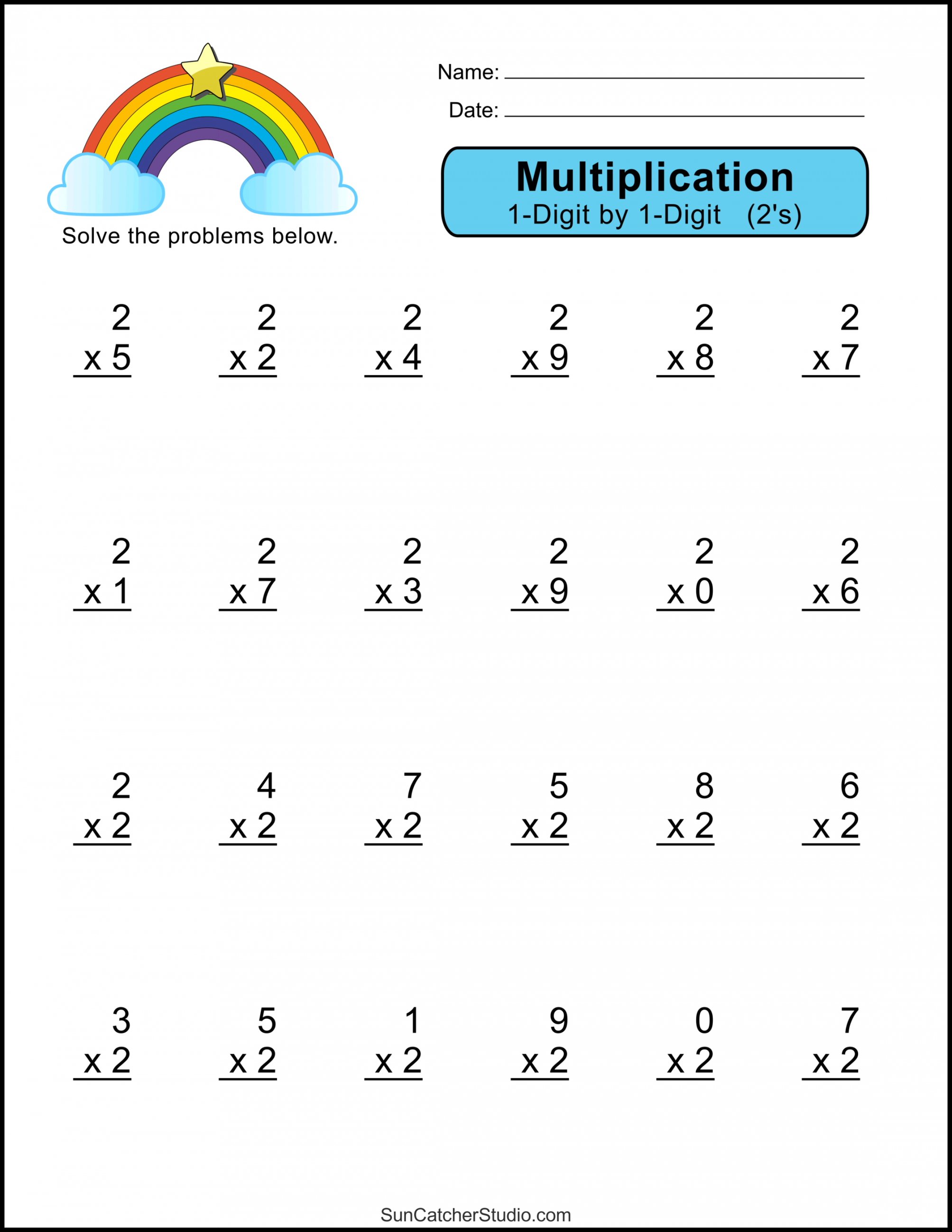 Multiplication Worksheets: (One-Digit Math Drills) – DIY Projects