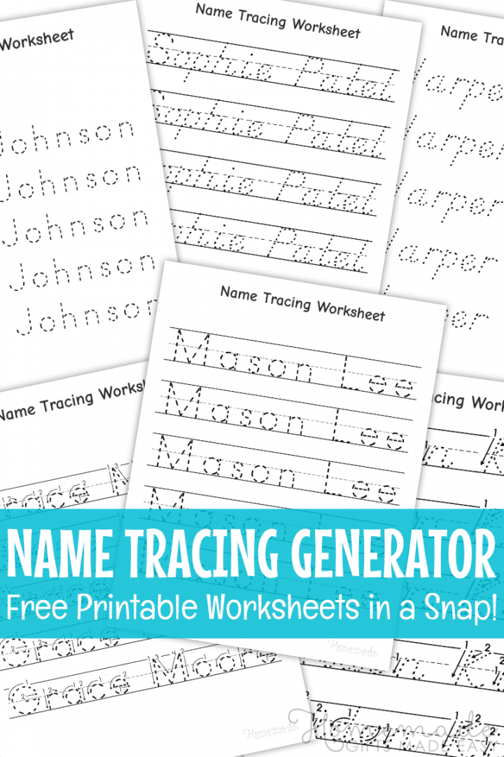 Name Tracing Generator - Make Free Name Tracing Worksheets