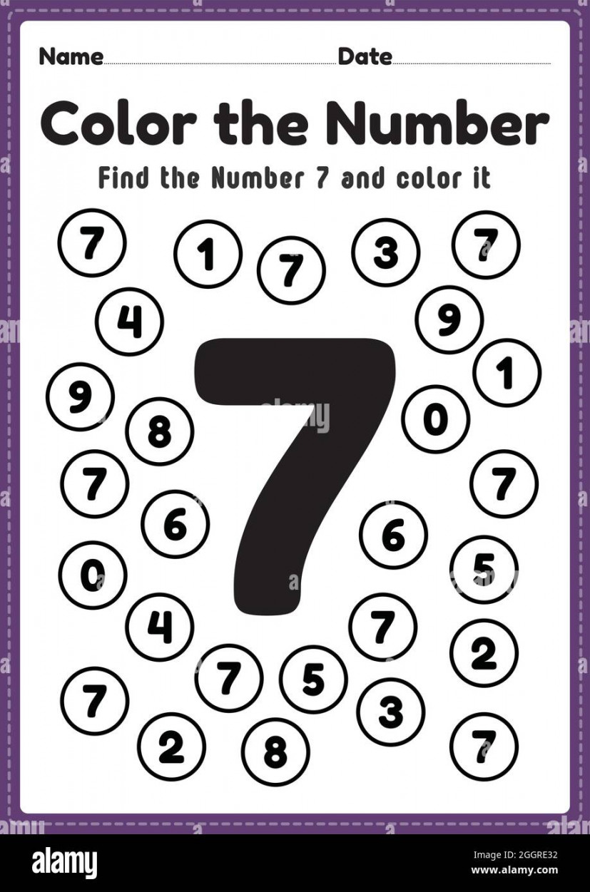 Number  worksheet hi-res stock photography and images - Alamy