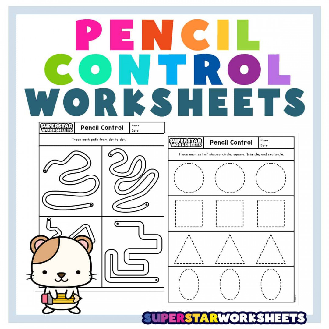 Pencil Control Worksheets - Superstar Worksheets