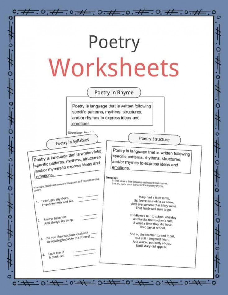 Poetry Worksheets, Definition & Examples For Kids
