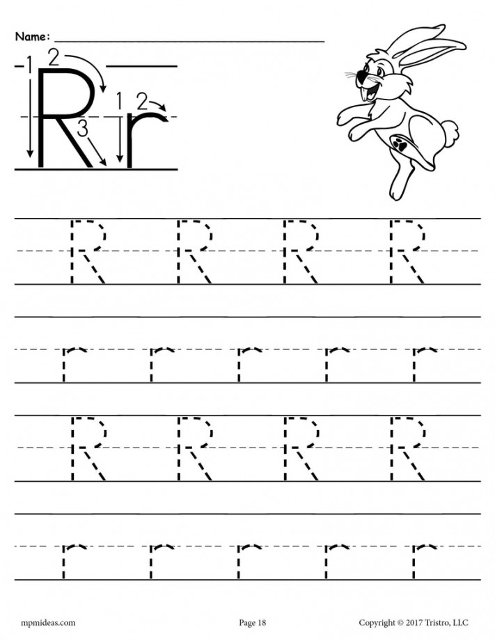 Printable Letter R Tracing Worksheet! – SupplyMe