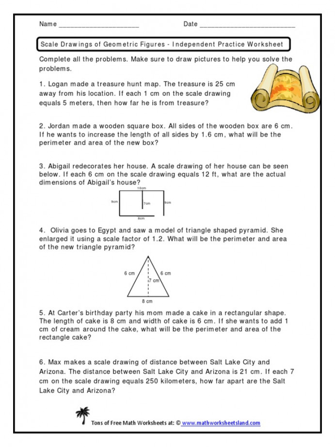 Scale Drawings  G   PDF  Elementary Geometry  Space