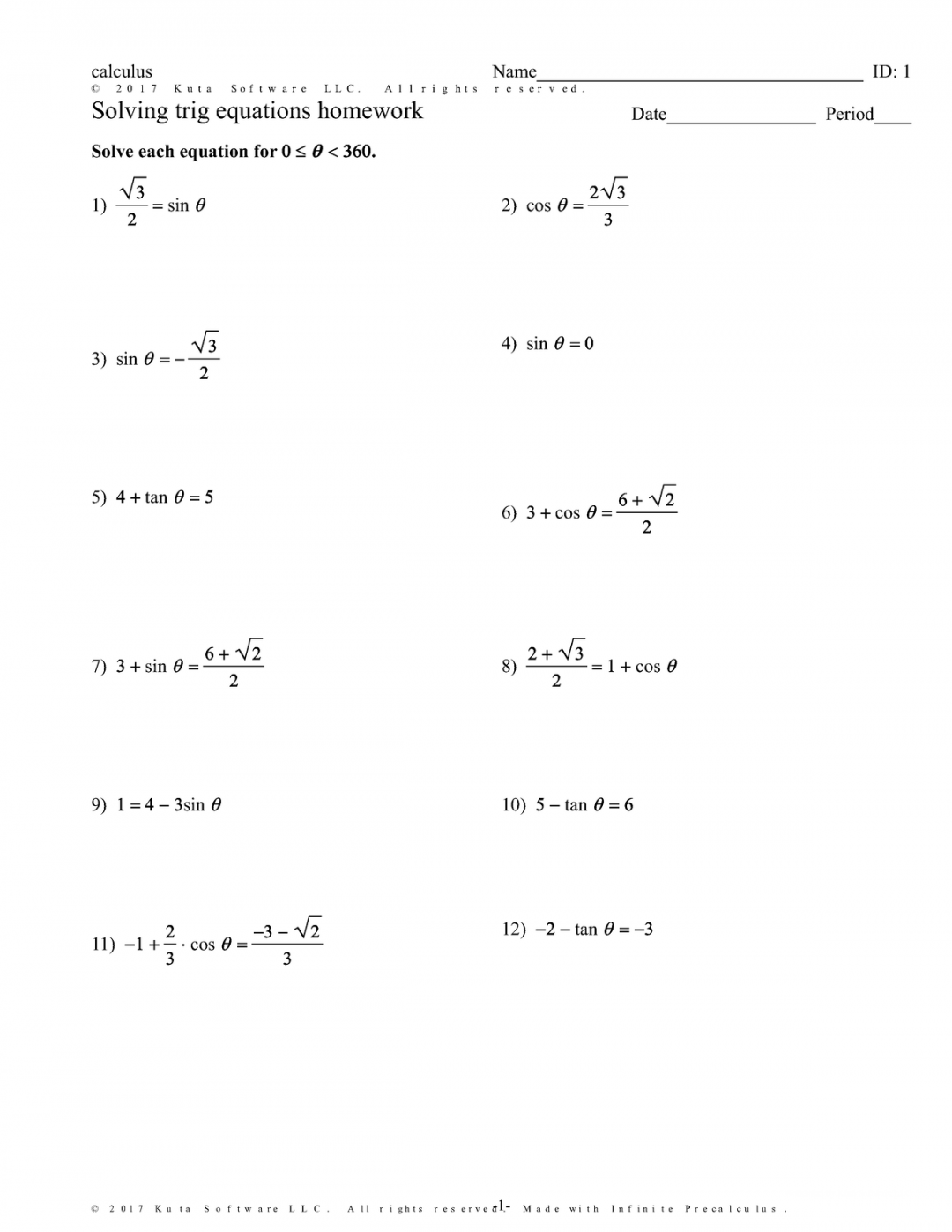 solving trig equations homework y o v f b i dkpuwt