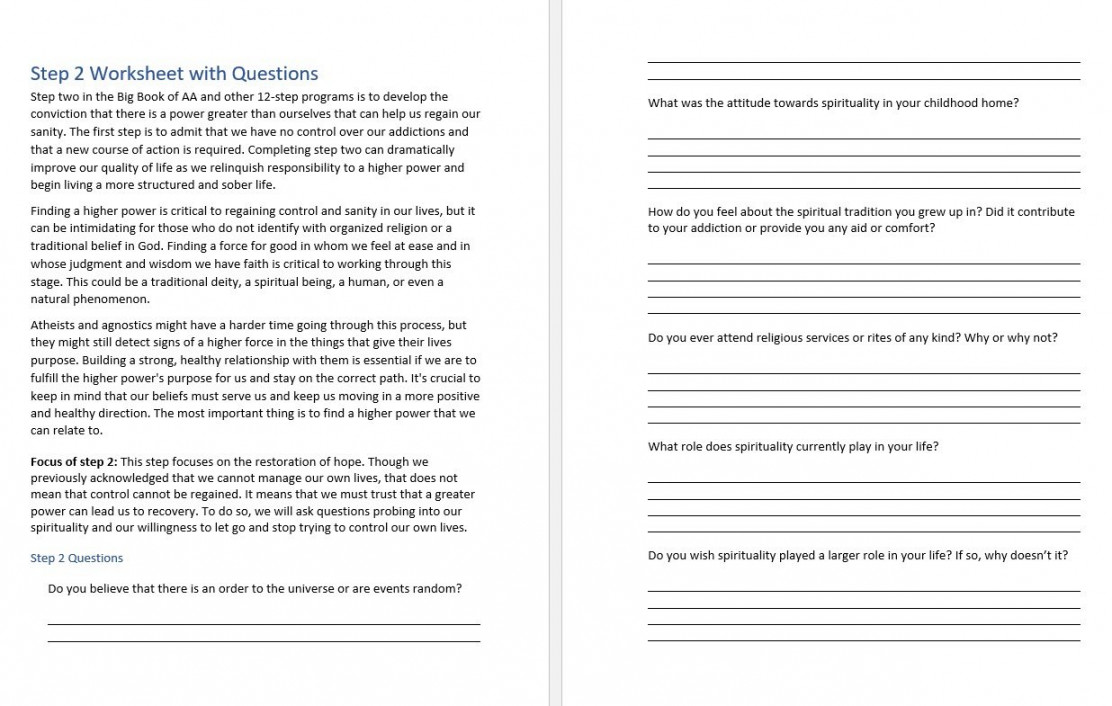 Step  Worksheet with Questions [Free PDF Download & Print] - 1