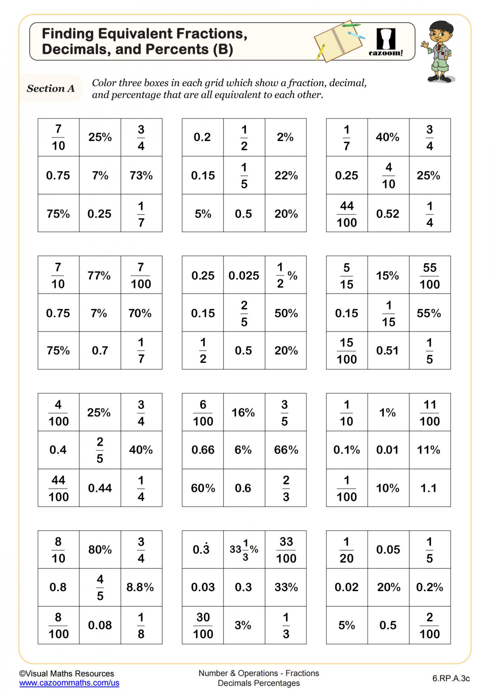 th Grade Math Worksheets  Printable PDF Worksheets