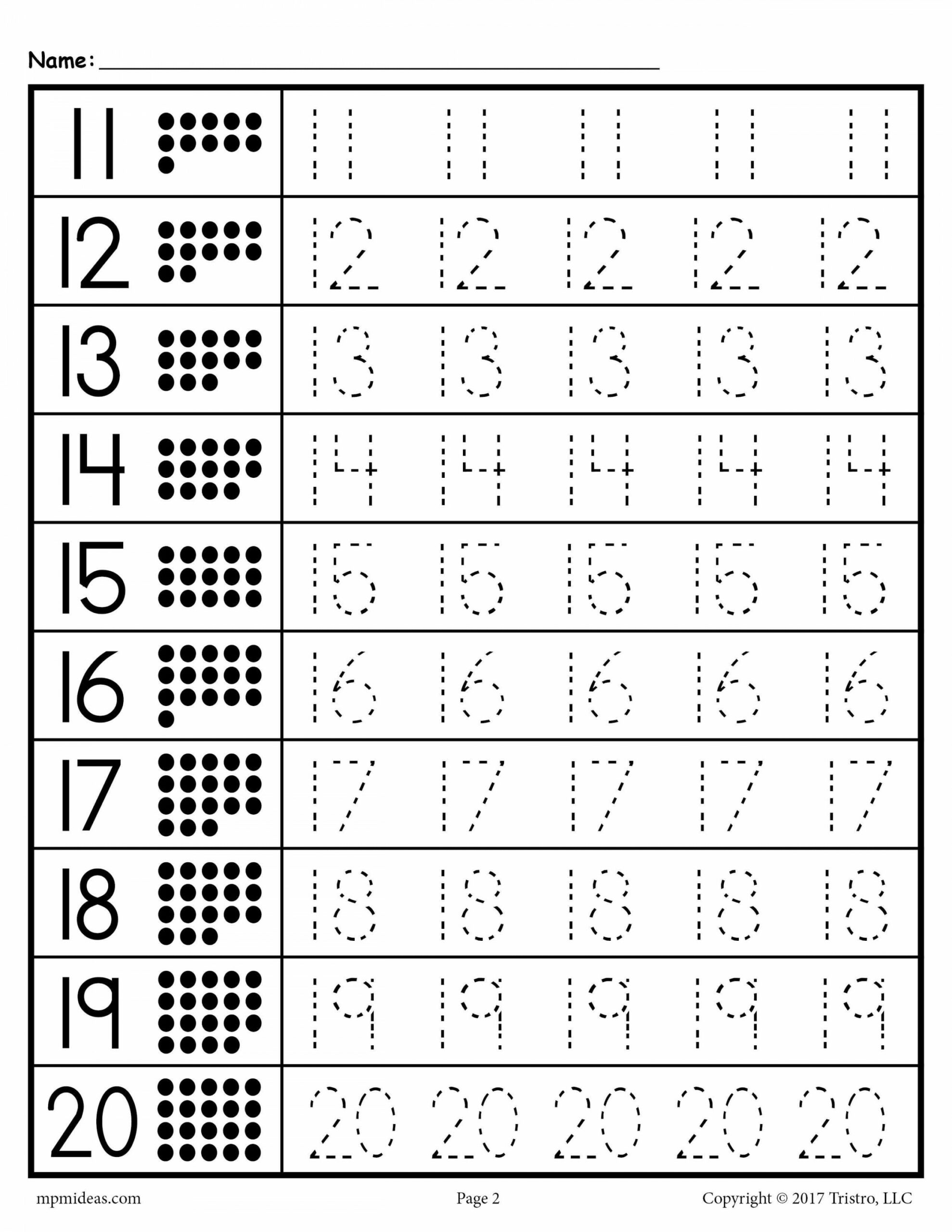 Tracing Worksheets Numbers -!  Tracing worksheets preschool