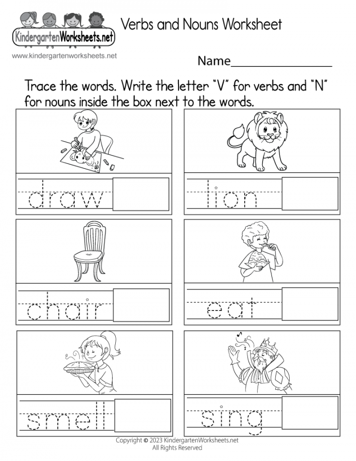 Verbs and Nouns Worksheet - Free Printable, Digital, & PDF