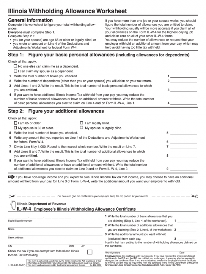 What should i fill on line  on il w  form: Fill out & sign