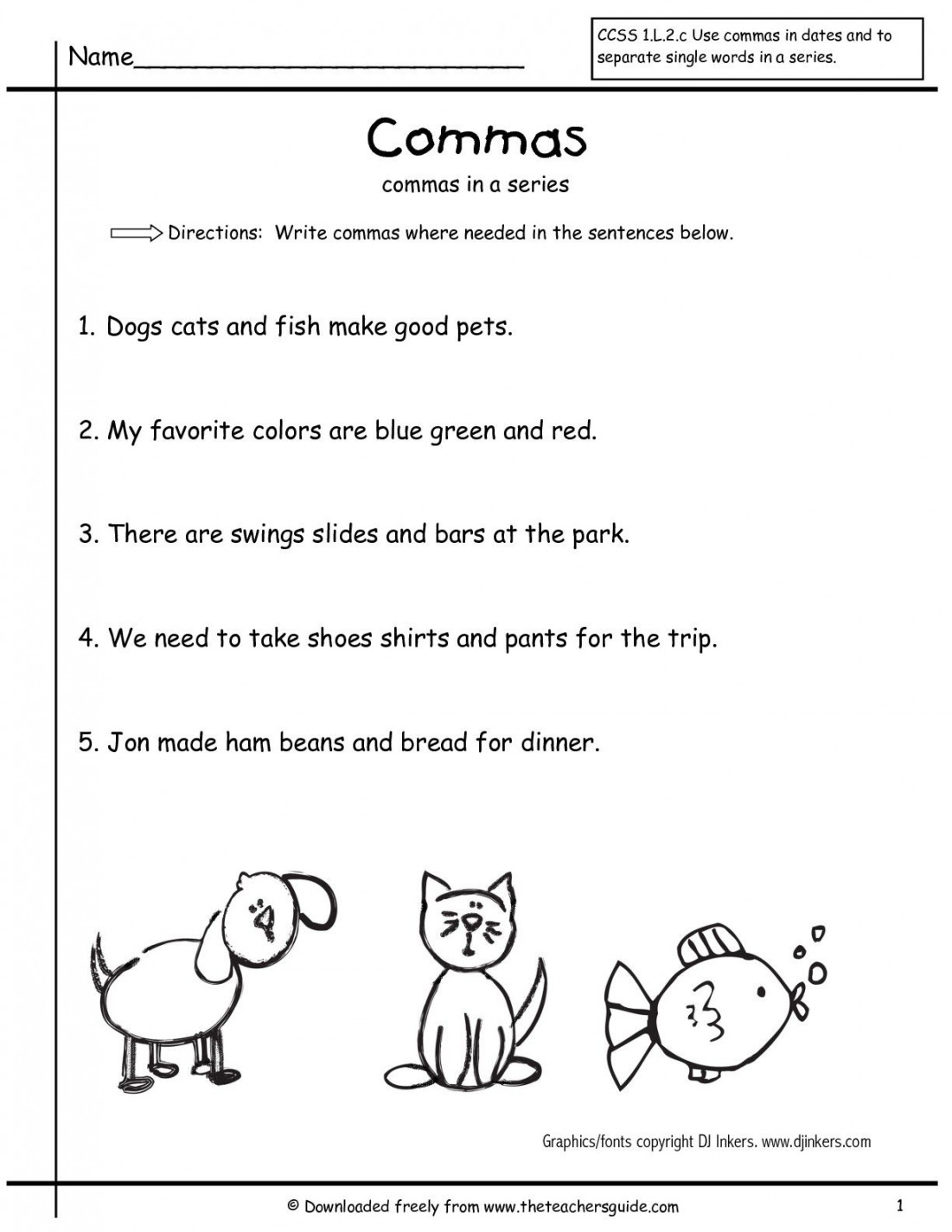 Wonders Second Grade Unit Two Week One Printouts  Grammar